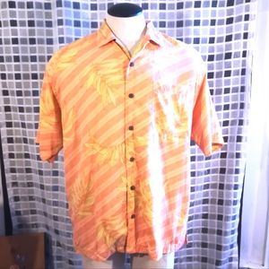 Tommy Bahama, Silk Orange Hawaiian Shirt